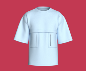 Men Drop-Shoulder Tee With Zip Pocket | Marvelous / Clo3d / obj / fbx