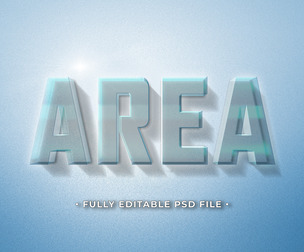 Area PSD Fully Editable Text Effect. Layer Style PSD Mockup Template