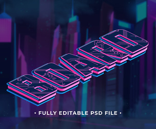 Board 1 PSD Fully Editable Text Effect. Layer Style PSD Mockup Template
