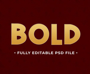 Bold PSD Fully Editable Text Effect. Layer Style PSD Mockup Template