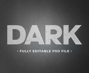 Dark PSD Fully Editable Text Effect. Layer Style PSD Mockup Template