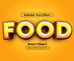 Food PSD Fully Editable Text Effect. Layer Style PSD Mockup Template
