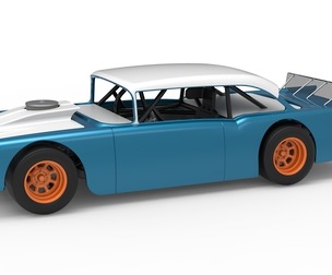 Vintage Asphalt Modified stock car V11 Scale 1:25
