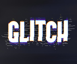 Glitch PSD Fully Editable Text Effect. Layer Style PSD Mockup Template
