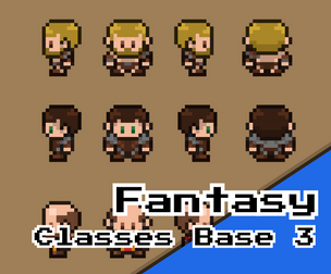 Fantasy Classes Vol.3 – Barbarian, Hunter, Priest (16x16 Top‑Down Characters)