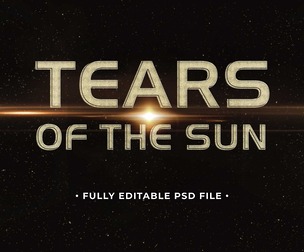 Tears of the Sun PSD Fully Editable Text Effect. Layer Style PSD Mockup Template