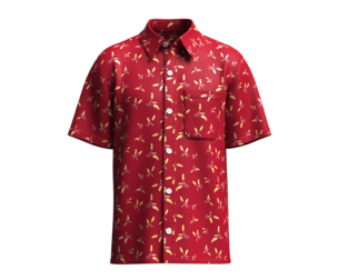 Men Crimson Harvest Floral Print Shirt | Marvelous / Clo3d / obj / fbx