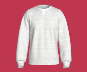 Men Double Layered Neck Melange Sweatshirt | Marvelous / Clo3d / obj / fbx
