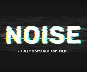 Noise PSD Fully Editable Text Effect. Layer Style PSD Mockup Template