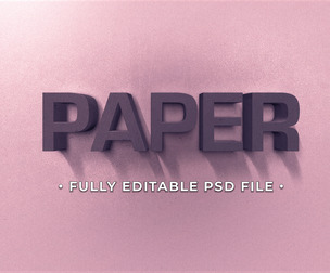 Paper 1 PSD Fully Editable Text Effect. Layer Style PSD Mockup Template