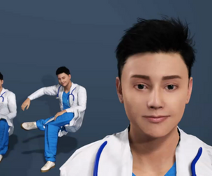 Realistic Rigged Male Doctor Character  Medical Professional 3D Model
