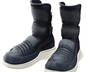 Futuristic Tactical Boots 3D Model High Detail PBR Footwear