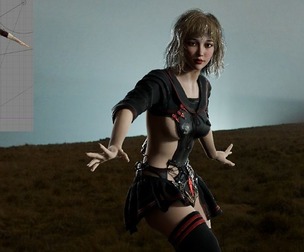 Ema Dark Tactical Outfit - Rigged 3D Model Character