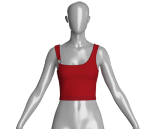 Girls Asymmetrical Crop Top | Marvelous / Clo3d / obj / fbx