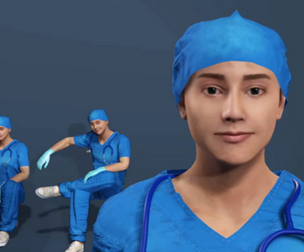 3D Male Doctor Character Rigged Animated