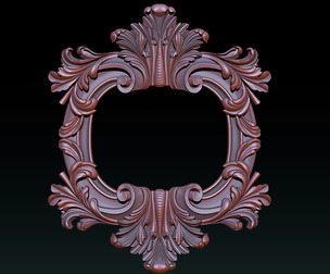 Luxury Baroque Frame 3D Model – CNC & 3D Print Ready