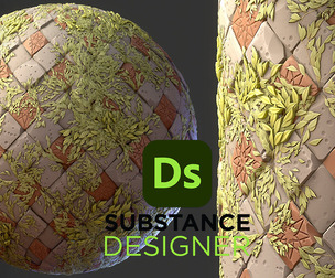 Stylized Tiles with Foliage