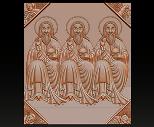 Holy Trinity Relief 3D Model CNC and 3D Print Ready