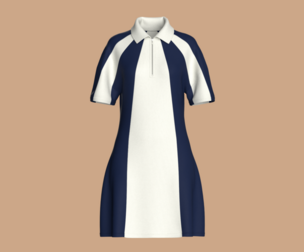 Girls Quarter Zip Color-Block Polo Dress | Marvelous / Clo3d / obj / fbx