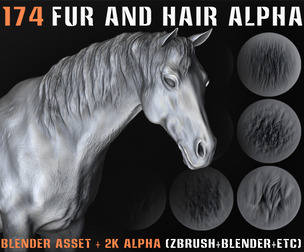 174 Animal Fur and Hair Alphas - Vol 04