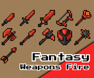 Fantasy Fire Weapons Pack (16x16)