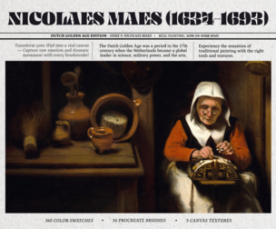 Nicolaes Maes Procreate Kit (Procreate Brushes, Canvas Textures & Color Palettes)