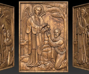 Saint Uriel Relief 3D Model CNC and 3D Print Ready