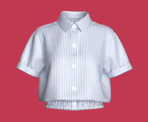 Girls Stripe Elasticated Blouson | Marvelous / Clo3d / obj / fbx