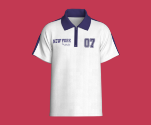 Men Modern Collegiate Zip-Neck Polo Shirt | Marvelous / Clo3d / obj / fbx