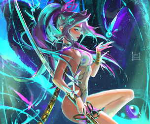 Summer Psylocke stardust (Marvel Rivals fanart).