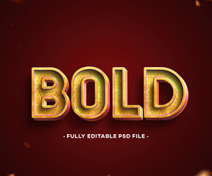 Bold PSD Fully Editable Text Effect. Layer Style PSD Mockup Template