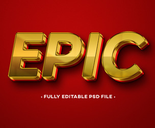 Epic PSD Fully Editable Text Effect. Layer Style PSD Mockup Template