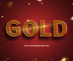 Gold PSD Fully Editable Text Effect. Layer Style PSD Mockup Template