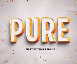 Pure PSD Fully Editable Text Effect. Layer Style PSD Mockup Template