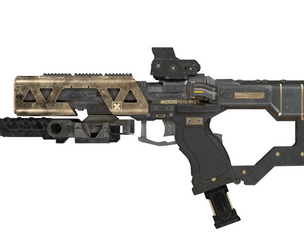 Cyberpunk Tactical SMG - Futuristic Hybrid Rifle with Bayonet