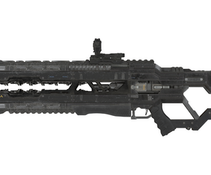 Heavy Sci-Fi Railgun - Futuristic Plasma Cannon Game Asset