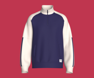 Men Half-Zip Raglan Sporty Jacket | Marvelous / Clo3d / obj / fbx
