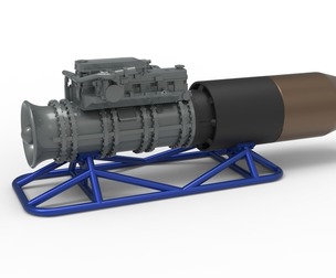 Jet engine on the frame Scale 1:25