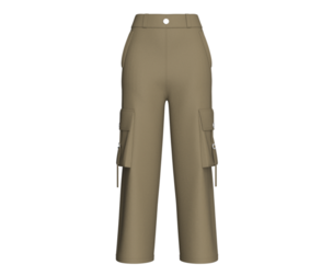 Girls Utility Cargo Pant With Side Detail Pocket | Marvelous / Clo3d / obj / fbx