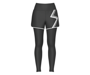 Girls Volt Printed 2 in 1 Performance Leggings | Marvelous / Clo3d / obj / fbx