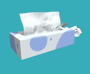 【FREE】Simple Tissue Box and Used Tissue 3D Model