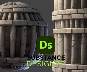Stylized Pillar Wall