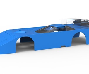 Shell of Vintage Asphalt Outlaw Super late model Scale 1:25