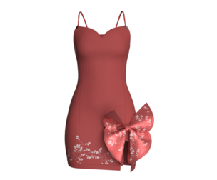 Girls Rosewood Blossom Mini Dress | Marvelous / Clo3d / obj / fbx