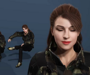 Realistic Female 3D Character Model with Full Rig and Facial Expressions