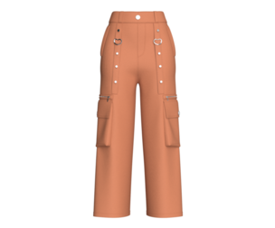 Girls Rivet-Detail Pant With Cargo Pocket | Marvelous / Clo3d / obj / fbx