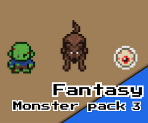 Fantasy Monster Pack Vol.3 – Zombie, Wolf & Floating Eye