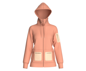 Girls Full-Zip Funnel Neck Hooded Jacket | Marvelous / Clo3d / obj / fbx