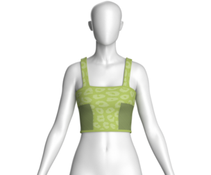 Girls Olive Leopard Bustier Bralette | Marvelous / Clo3d / obj / fbx