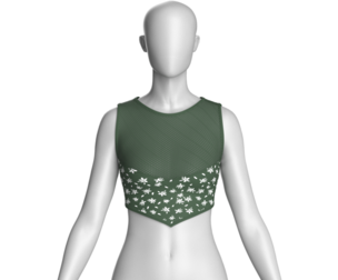 Girls Sage Floral V-Hem Bralette | Marvelous / Clo3d / obj / fbx